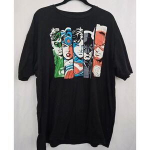 Justice League DC Comics Superheroes Green Lantern 2XL T-Shirt‎ Black Licensed